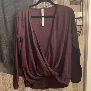 Maroon Lululemon Wrap Top